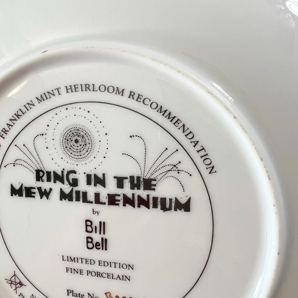 Franklin Mint Heirloom Bill Bell Ring In The Mew Millennium Collector Plate - Picture 9 of 12